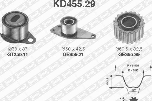 SNR KD455.29 - Tand / styrremssats xdelar.se