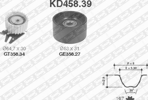 SNR KD458.39 - Tand / styrremssats xdelar.se