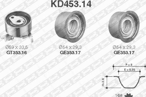 SNR KD453.14 - Tand / styrremssats xdelar.se