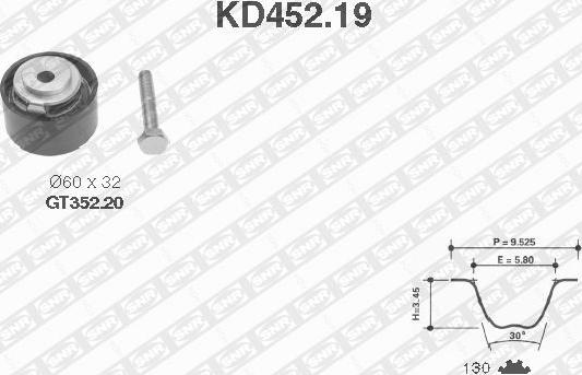 SNR KD452.19 - Tand / styrremssats xdelar.se