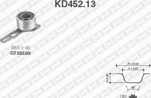 SNR KD452.13 - Tand / styrremssats xdelar.se