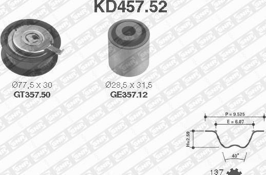 SNR KD457.52 - Tand / styrremssats xdelar.se