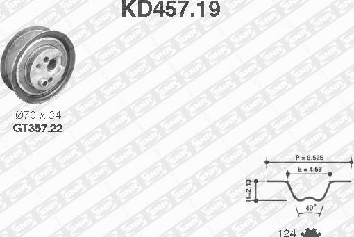 SNR KD457.19 - Tand / styrremssats xdelar.se