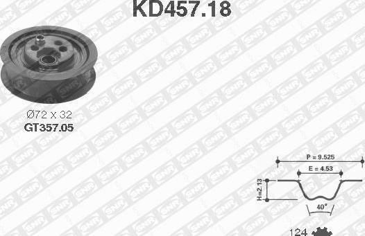 SNR KD457.18 - Tand / styrremssats xdelar.se