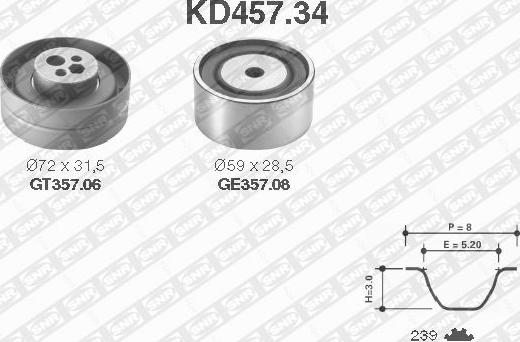 SNR KD457.34 - Tand / styrremssats xdelar.se