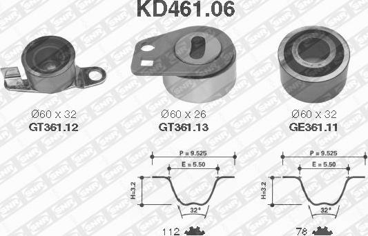 SNR KD461.06 - Tand / styrremssats xdelar.se