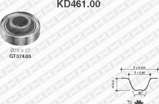 SNR KD461.00 - Tand / styrremssats xdelar.se