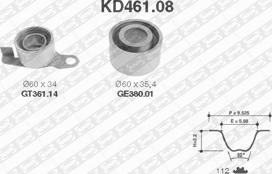 SNR KD461.08 - Tand / styrremssats xdelar.se