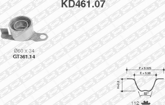 SNR KD461.07 - Tand / styrremssats xdelar.se