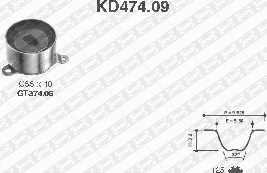 SNR KD474.09 - Tand / styrremssats xdelar.se