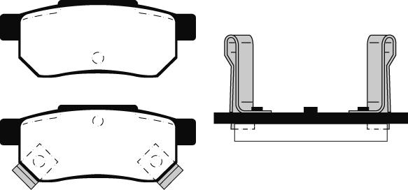 TRUPART DP6621RS - Bromsbeläggssats, skivbroms xdelar.se