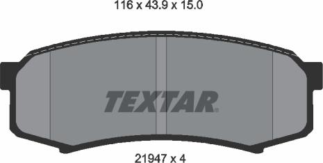 Textar 2194701 - Bromsbeläggssats, skivbroms xdelar.se