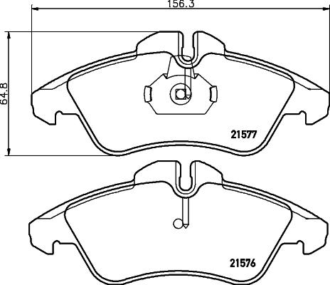 Textar 2157601 - Bromsbeläggssats, skivbroms xdelar.se