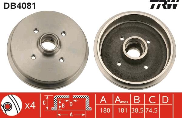 TRW DB4081 - Bromstrumma xdelar.se