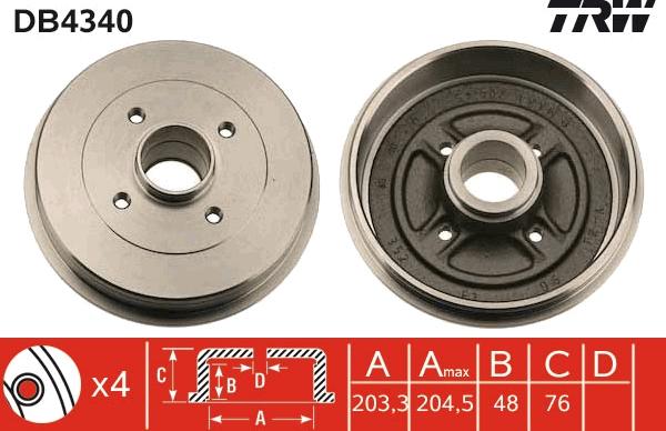 TRW DB4340 - Bromstrumma xdelar.se