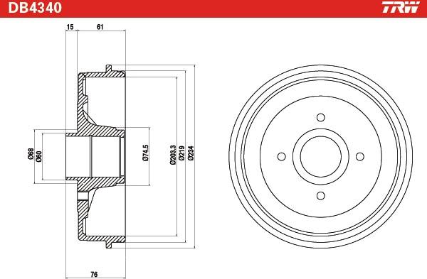 TRW DB4340 - Bromstrumma xdelar.se