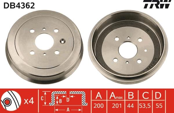 TRW DB4362 - Bromstrumma xdelar.se