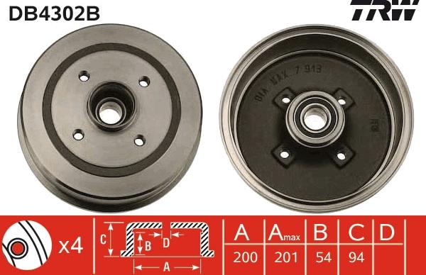 TRW DB4302B - Bromstrumma xdelar.se