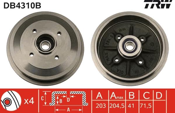 TRW DB4310B - Bromstrumma xdelar.se