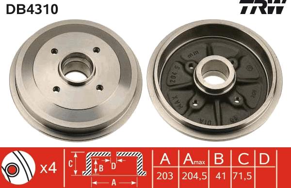 TRW DB4310 - Bromstrumma xdelar.se