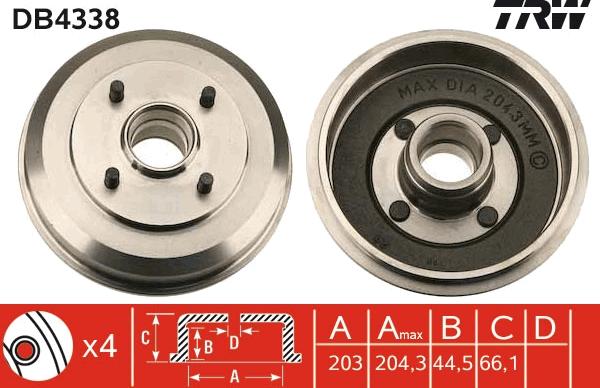 TRW DB4338 - Bromstrumma xdelar.se