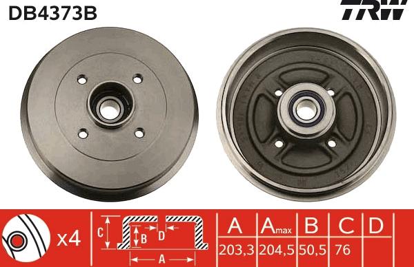 TRW DB4373B - Bromstrumma xdelar.se