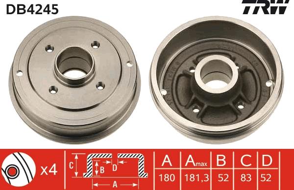 TRW DB4245 - Bromstrumma xdelar.se