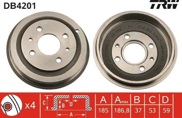 TRW DB4201 - Bromstrumma xdelar.se