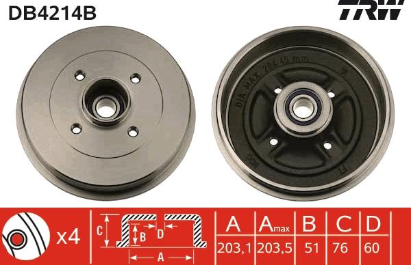 TRW DB4214B - Bromstrumma xdelar.se