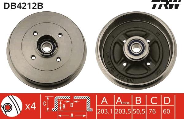 TRW DB4212B - Bromstrumma xdelar.se