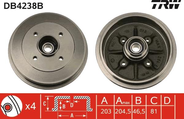 TRW DB4238B - Bromstrumma xdelar.se