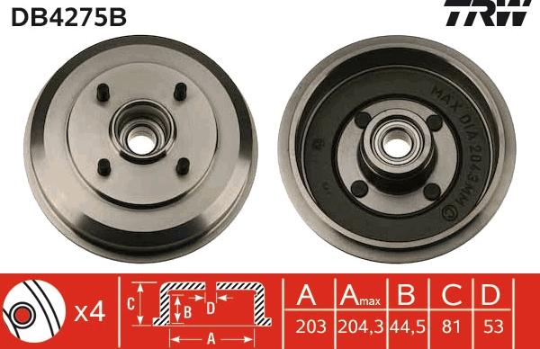 TRW DB4275B - Bromstrumma xdelar.se