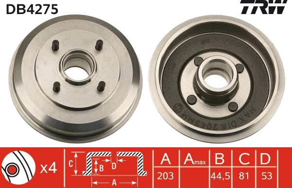 TRW DB4275 - Bromstrumma xdelar.se