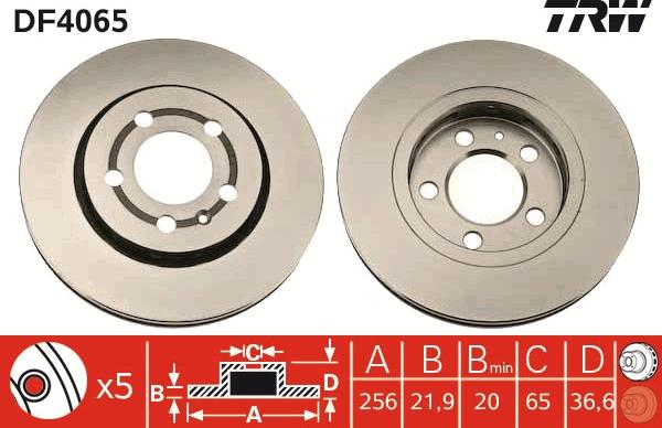 TRW DF4065 - Bromsskiva xdelar.se