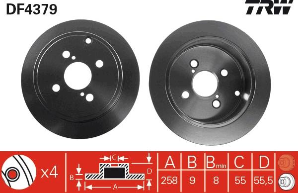 TRW DF4379 - Bromsskiva xdelar.se