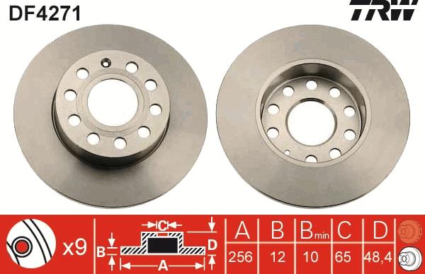 TRW DF4271 - Bromsskiva xdelar.se