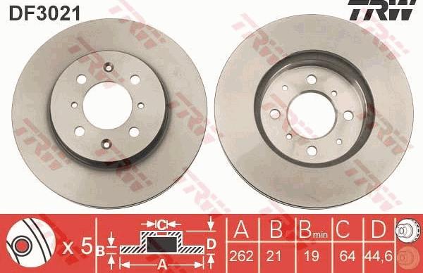 TRW DF3021 - Bromsskiva xdelar.se