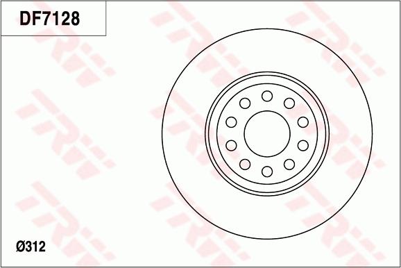 TRW DF7128 - Bromsskiva xdelar.se