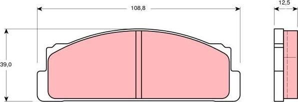 TRW GDB105 - Bromsbeläggssats, skivbroms xdelar.se