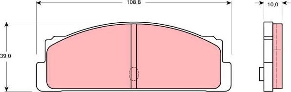 TRW GDB107 - Bromsbeläggssats, skivbroms xdelar.se