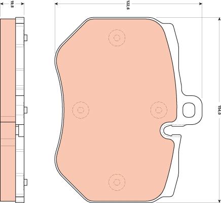 TRW GDB1848 - Bromsbeläggssats, skivbroms xdelar.se