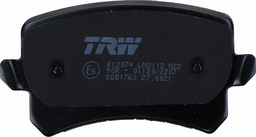 TRW GDB1763 - Bromsbeläggssats, skivbroms xdelar.se