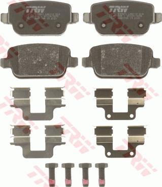 TRW GDB1709 - Bromsbeläggssats, skivbroms xdelar.se