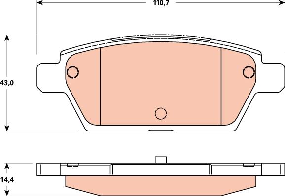 TRW GDB3517 - Bromsbeläggssats, skivbroms xdelar.se