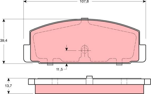 TRW GDB3194 - Bromsbeläggssats, skivbroms xdelar.se