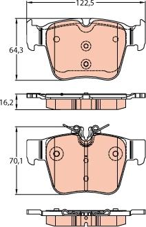 TRW GDB2154 - Bromsbeläggssats, skivbroms xdelar.se