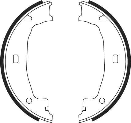 TRW GS8432 - Bromsbackar, sats, parkeringsbroms xdelar.se