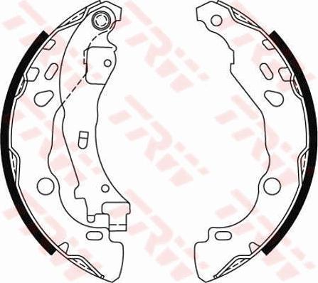 TRW GS8474 - Bromsbackar, sats xdelar.se