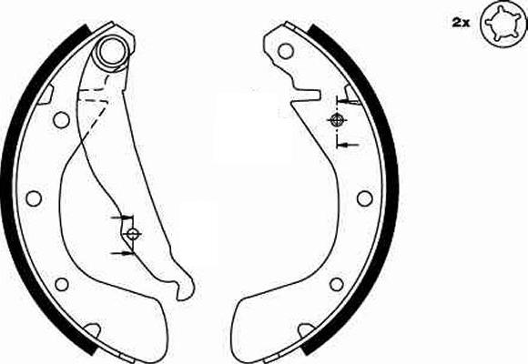 TRW GS8542 - Bromsbackar, sats xdelar.se