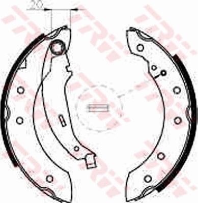 TRW GS8534 - Bromsbackar, sats xdelar.se